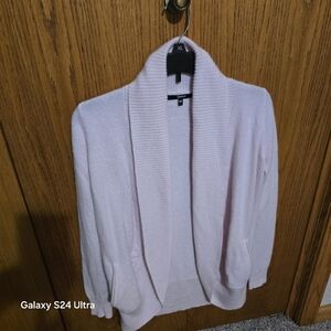 Women's Light Pink 100% cashmere Cardigan Sweater xsmall